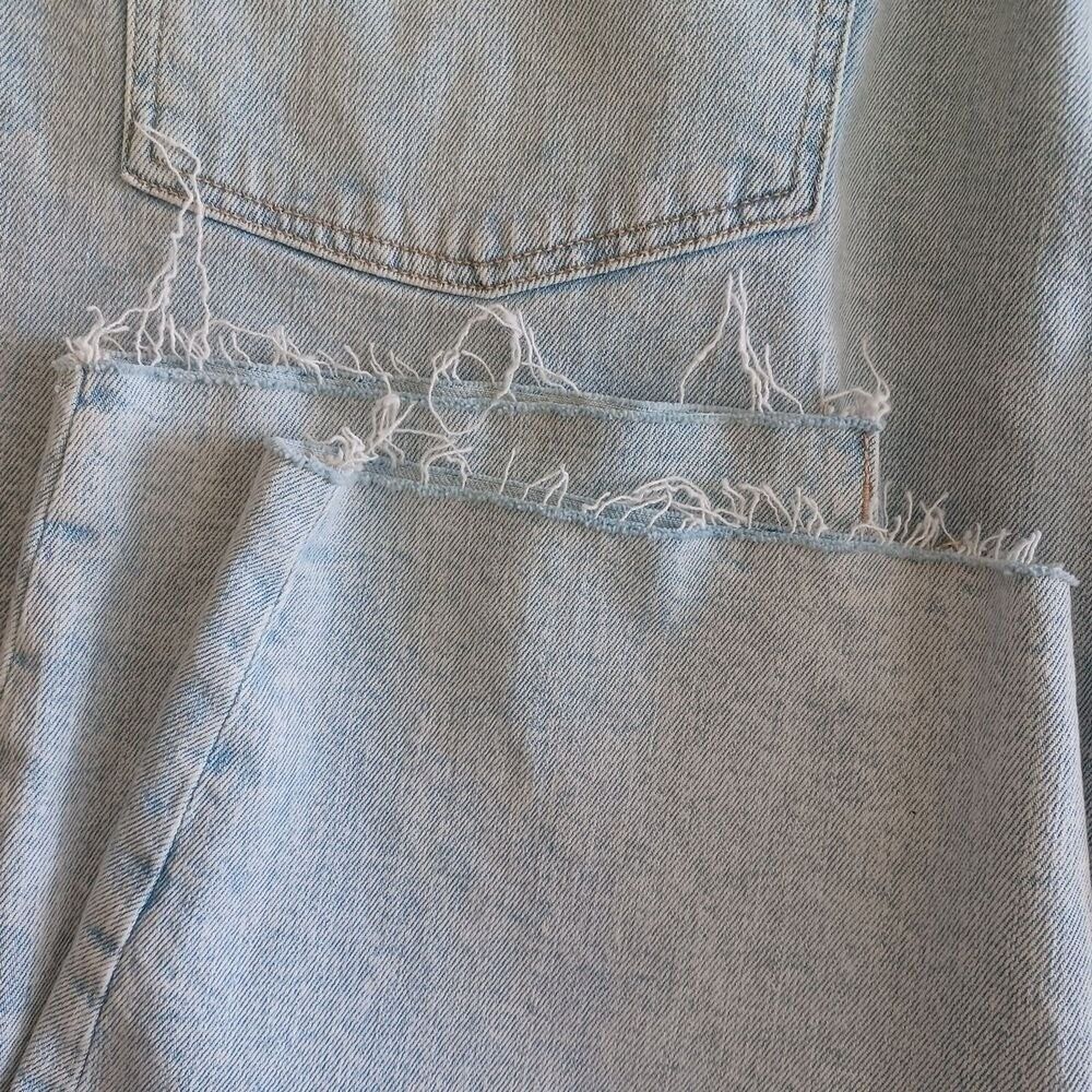 Old Navy Jeans Plus Sz 28 Curvy High Waist Straight Ankle Leg Ripped Light Wash - Picture 6 of 10